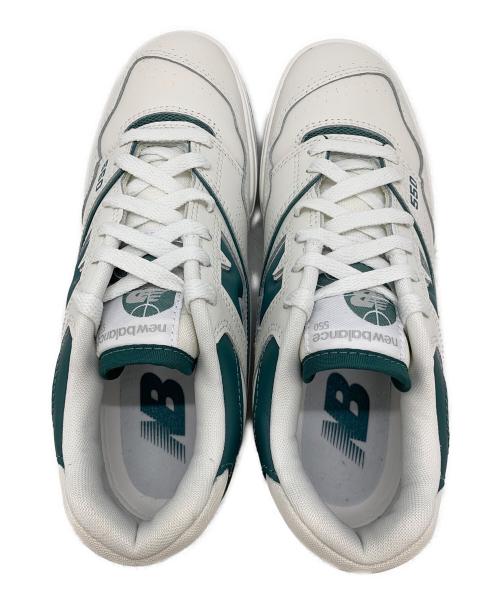 NEW BALANCE（ニューバランス）NEW BALANCE (ニューバランス) ローカットスニーカー ホワイト×グリーン サイズ:25の古着・服飾アイテム