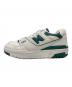 NEW BALANCE (ニューバランス) ローカットスニーカー ホワイト×グリーン サイズ:25：6000円