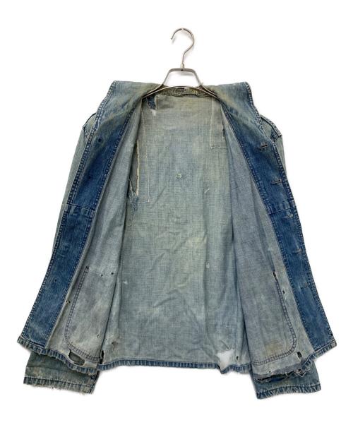 -（-）- (-) ヴィンテージショールカラーカバーオール ブルー サイズ:不明の古着・服飾アイテム