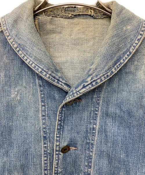 -（-）- (-) ヴィンテージショールカラーカバーオール ブルー サイズ:不明の古着・服飾アイテム