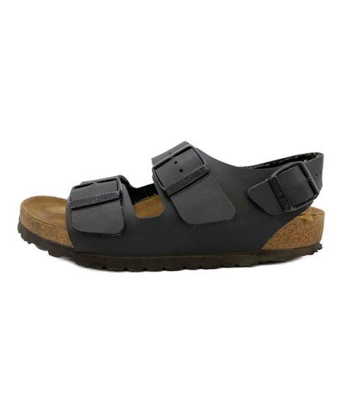 BIRKENSTOCK（ビルケンシュトック）BIRKENSTOCK (ビルケンシュトック) サンダル ブラック×ナチュラル サイズ:24の古着・服飾アイテム