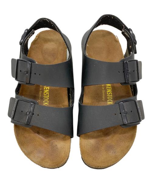 BIRKENSTOCK（ビルケンシュトック）BIRKENSTOCK (ビルケンシュトック) サンダル ブラック×ナチュラル サイズ:24の古着・服飾アイテム