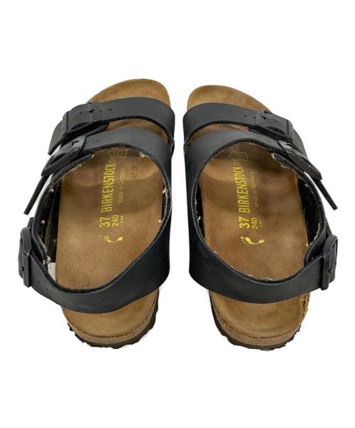BIRKENSTOCK（ビルケンシュトック）BIRKENSTOCK (ビルケンシュトック) サンダル ブラック×ナチュラル サイズ:24の古着・服飾アイテム