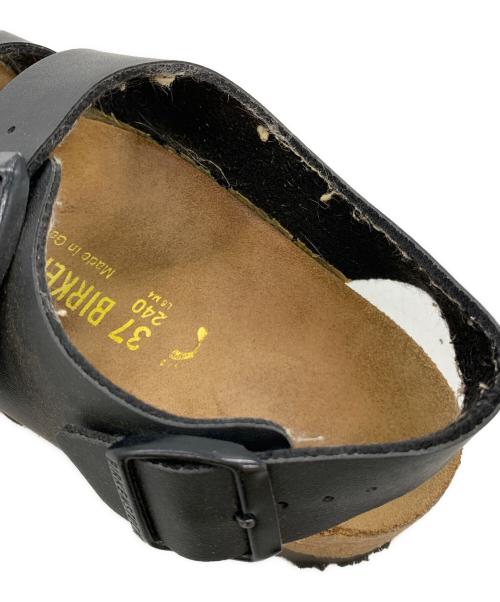 BIRKENSTOCK（ビルケンシュトック）BIRKENSTOCK (ビルケンシュトック) サンダル ブラック×ナチュラル サイズ:24の古着・服飾アイテム