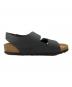 中古・古着 BIRKENSTOCK (ビルケンシュトック) サンダル ブラック×ナチュラル サイズ:24：5000円