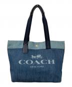COACHコーチ）の古着「デニムトートバッグ」｜インディゴ