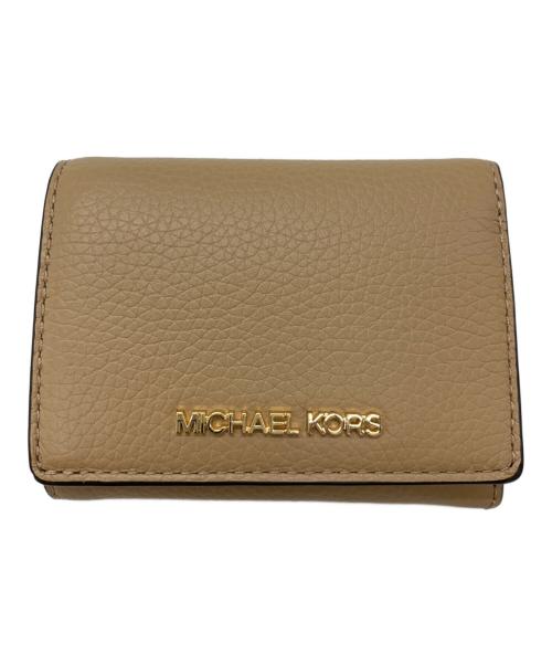 MICHAEL KORS（マイケルコース）MICHAEL KORS (マイケルコース) 3つ折り財布 ベージュの古着・服飾アイテム