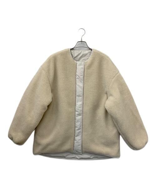 FRAY ID（フレイ アイディー）FRAY ID (フレイ アイディー) リバーシブルボアジャケット ホワイトの古着・服飾アイテム