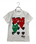 PLAY COMME des GARCONSプレイコムデギャルソン）の古着「ロゴカットソー」｜ホワイト