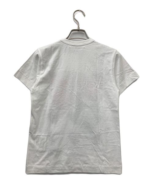 PLAY COMME des GARCONS（プレイコムデギャルソン）PLAY COMME des GARCONS (プレイコムデギャルソン) ロゴカットソー ホワイト サイズ:S 未使用品の古着・服飾アイテム