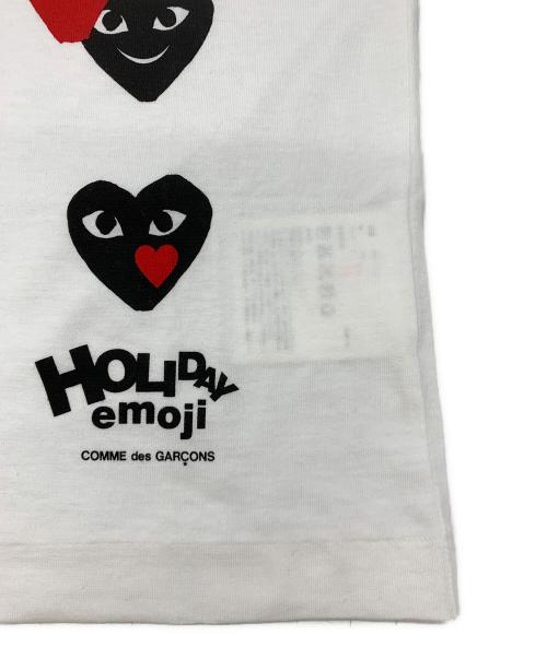 PLAY COMME des GARCONS（プレイコムデギャルソン）PLAY COMME des GARCONS (プレイコムデギャルソン) ロゴカットソー ホワイト サイズ:S 未使用品の古着・服飾アイテム