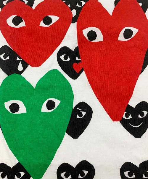 PLAY COMME des GARCONS（プレイコムデギャルソン）PLAY COMME des GARCONS (プレイコムデギャルソン) ロゴカットソー ホワイト サイズ:S 未使用品の古着・服飾アイテム