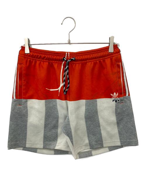adidas（アディダス）adidas (アディダス) ALEXANDER WANG (アレキサンダー・ワン) ジャージパンツ レッド×グレー サイズ:Sの古着・服飾アイテム