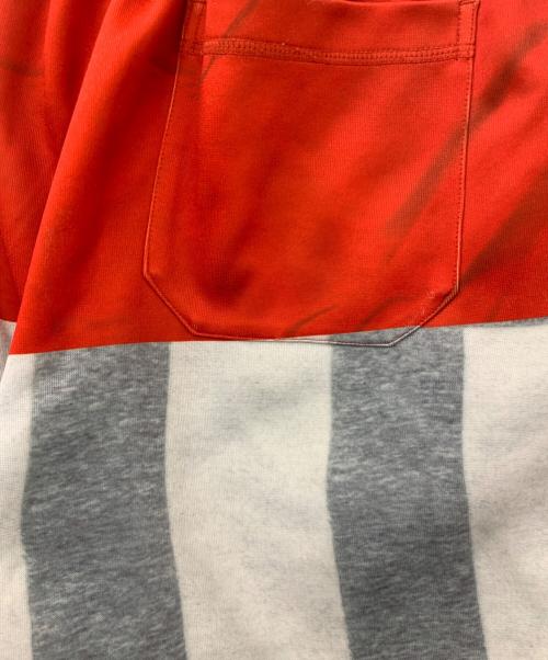 adidas（アディダス）adidas (アディダス) ALEXANDER WANG (アレキサンダー・ワン) ジャージパンツ レッド×グレー サイズ:Sの古着・服飾アイテム