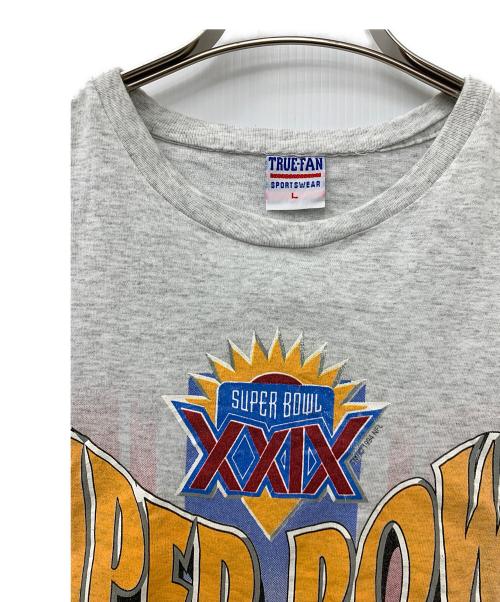 TRUE-FAN（トゥルーファン）TRUE-FAN (トゥルーファン) プリントTシャツ グレー サイズ:Lの古着・服飾アイテム