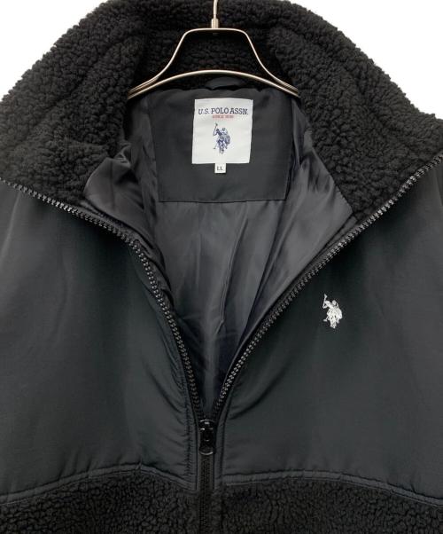 U.S POLO ASSN（ユーエスポロアッスン）U.S POLO ASSN (ユーエスポロアッスン) 切り替えデザイン ボアジャケット ブラック サイズ:LLの古着・服飾アイテム