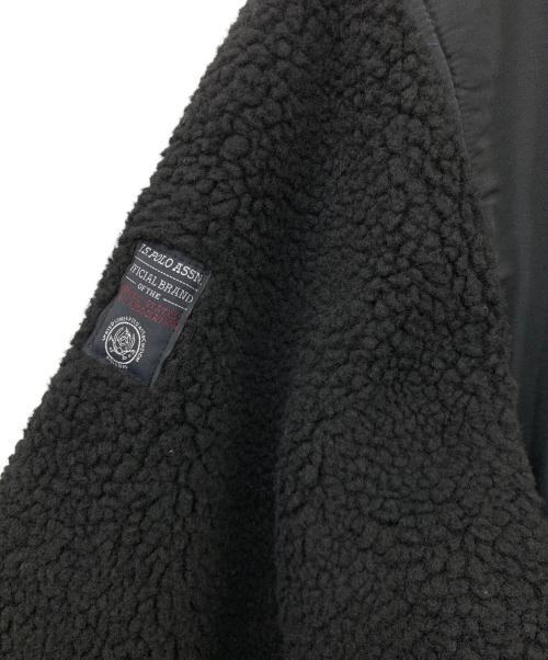 U.S POLO ASSN（ユーエスポロアッスン）U.S POLO ASSN (ユーエスポロアッスン) 切り替えデザイン ボアジャケット ブラック サイズ:LLの古着・服飾アイテム