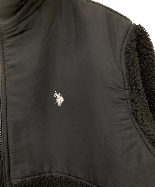 U.S POLO ASSN（ユーエスポロアッスン）U.S POLO ASSN (ユーエスポロアッスン) 切り替えデザイン ボアジャケット ブラック サイズ:LLの古着・服飾アイテム