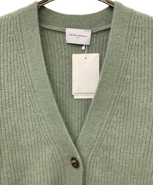 UNITED ARROWS（ユナイテッドアローズ）UNITED ARROWS (ユナイテッドアローズ) 厚手カーディガン グリーン サイズ:FREE 未使用品の古着・服飾アイテム