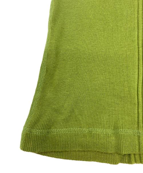 Jean Paul Gaultier homme（ジャンポールゴルチェオム）Jean Paul Gaultier homme (ジャンポールゴルチェオム) VネックリブTシャツ グリーン サイズ:Mの古着・服飾アイテム