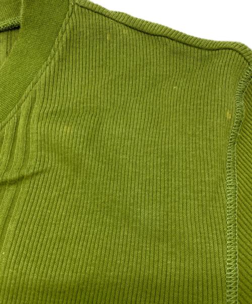 Jean Paul Gaultier homme（ジャンポールゴルチェオム）Jean Paul Gaultier homme (ジャンポールゴルチェオム) VネックリブTシャツ グリーン サイズ:Mの古着・服飾アイテム