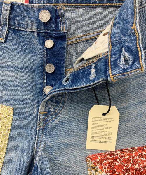 LEVI'S（リーバイス）LEVI'S (リーバイス) パッチワークショートパンツ ブルー サイズ:61cm (W24) 未使用品の古着・服飾アイテム