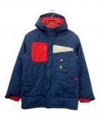 CHUMSチャムス）の古着「ブービーフェイス ワサッチ ダウン シンセ ジャケット」｜ネイビー×レッド