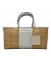 Ele`Sac (エルサック) CHECK WIDE TOTE ホワイト×オレンジ サイズ:F：13000円
