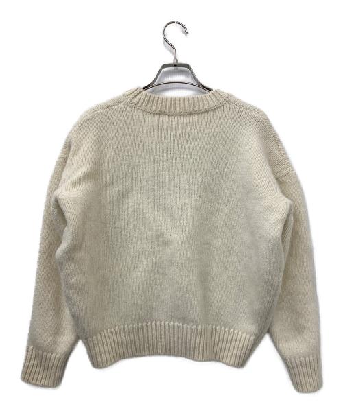 somewhere butter（サムウェア バター）somewhere butter (サムウェア バター) Boucle Heart Wool Knit アイボリー サイズ:Freeの古着・服飾アイテム
