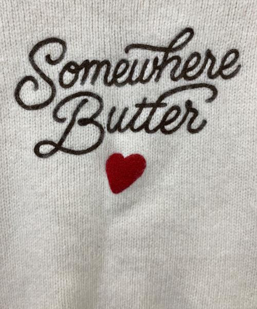 somewhere butter（サムウェア バター）somewhere butter (サムウェア バター) Boucle Heart Wool Knit アイボリー サイズ:Freeの古着・服飾アイテム