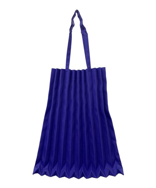 me ISSEY MIYAKE（ミーイッセイ ミヤケ）me ISSEY MIYAKE (ミーイッセイ ミヤケ) トランクプリーツバッグ ブルーの古着・服飾アイテム