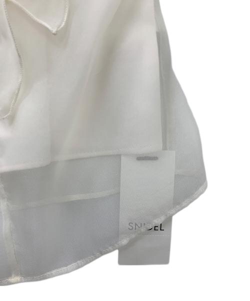 Snidel（スナイデル）Snidel (スナイデル) ノースリフリルブラウス ホワイト サイズ:Fの古着・服飾アイテム