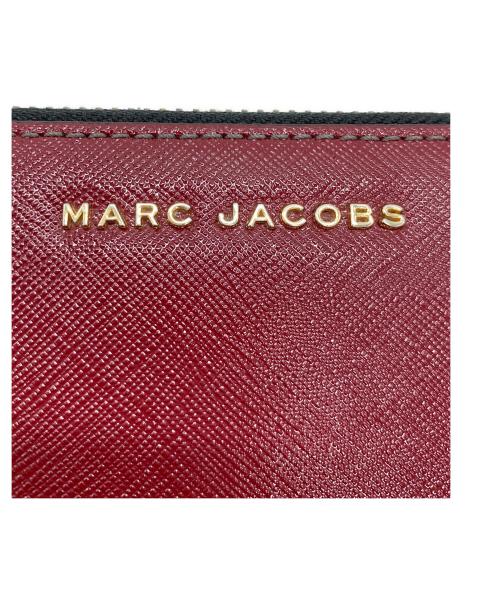 MARC JACOBS（マークジェイコブス）MARC JACOBS (マークジェイコブス) サフィアーノ メタル レターズ スタンダード コンチネンタル ウォレット レッド×グレーの古着・服飾アイテム