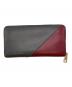 MARC JACOBS (マークジェイコブス) サフィアーノ メタル レターズ スタンダード コンチネンタル ウォレット レッド×グレー：6000円