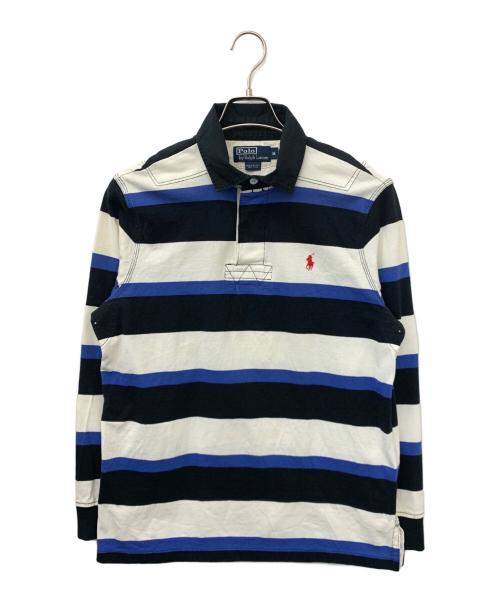 POLO RALPH LAUREN（ポロ・ラルフローレン）POLO RALPH LAUREN (ポロ・ラルフローレン) ラガーシャツ ホワイト×ブルー×ブラック サイズ:Mの古着・服飾アイテム
