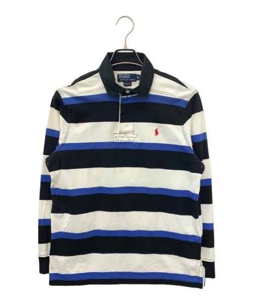 POLO RALPH LAUREN（ポロ・ラルフローレン）POLO RALPH LAUREN (ポロ・ラルフローレン) ラガーシャツ ホワイト×ブルー×ブラック サイズ:Mの古着・服飾アイテム