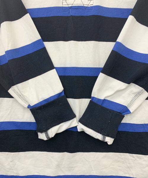 POLO RALPH LAUREN（ポロ・ラルフローレン）POLO RALPH LAUREN (ポロ・ラルフローレン) ラガーシャツ ホワイト×ブルー×ブラック サイズ:Mの古着・服飾アイテム