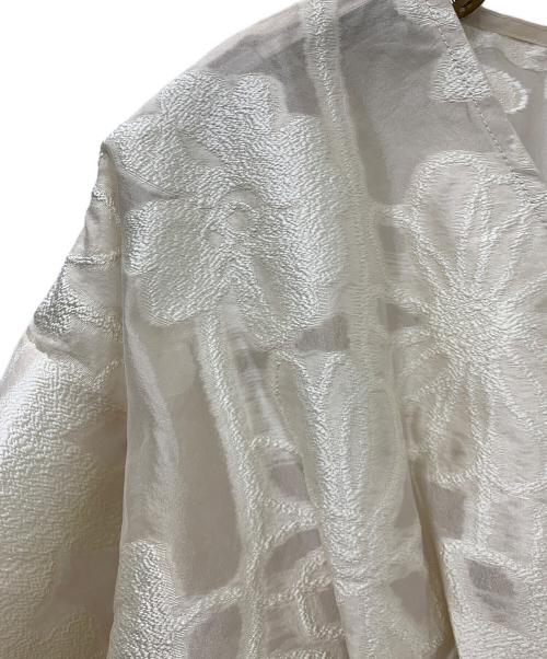 acka（エーシーケーエー）acka (エーシーケーエー) ジャガードミニドレス ベージュ サイズ:Fの古着・服飾アイテム