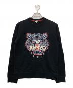 KENZOケンゾー）の古着「クラシックタイガー刺繍クルーネックスウェットシャツ」｜ブラック
