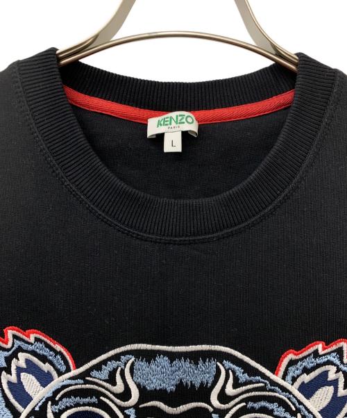 KENZO（ケンゾー）KENZO (ケンゾー) クラシックタイガー刺繍クルーネックスウェットシャツ ブラック サイズ:Lの古着・服飾アイテム