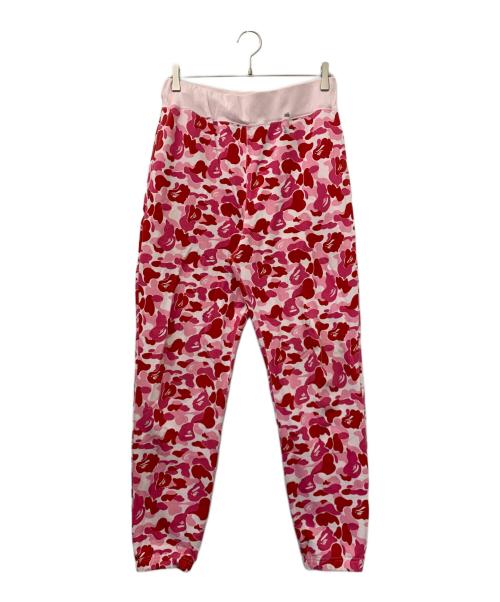 A BATHING APE（アベイシングエイプ）A BATHING APE (アベイシングエイプ) カモフラスウェットパンツ ピンク サイズ:Mの古着・服飾アイテム