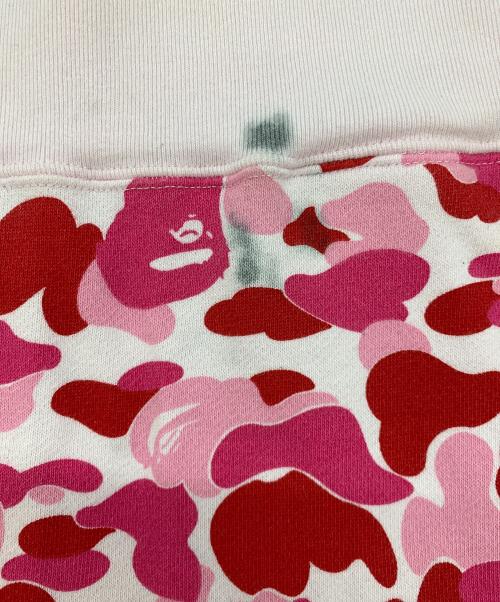 A BATHING APE（アベイシングエイプ）A BATHING APE (アベイシングエイプ) カモフラスウェットパンツ ピンク サイズ:Mの古着・服飾アイテム