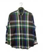 RALPH LAURENラルフローレン）の古着「チェックシャツ」｜グリーン×ブラック