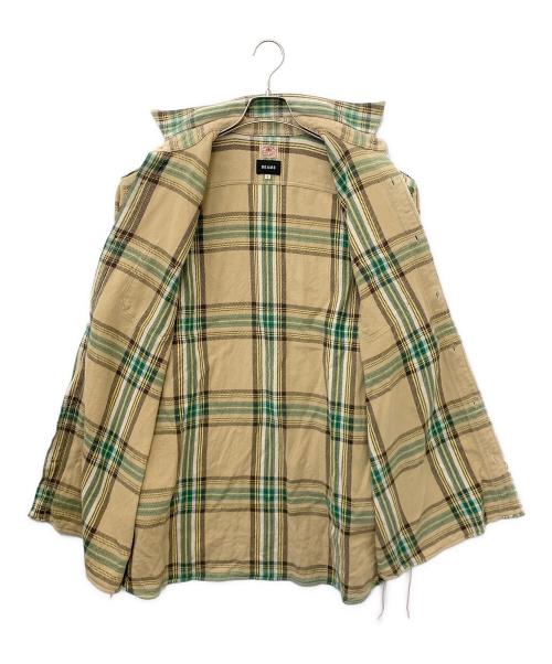 SUGAR CANE（シュガーケーン）SUGAR CANE (シュガーケーン) BEAMS (ビームス) フランネルチェックシャツ ベージュ サイズ:Lの古着・服飾アイテム