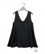 Plageプラージュ）の古着「DULL SATIN SCARF SET TANK」｜ブラック