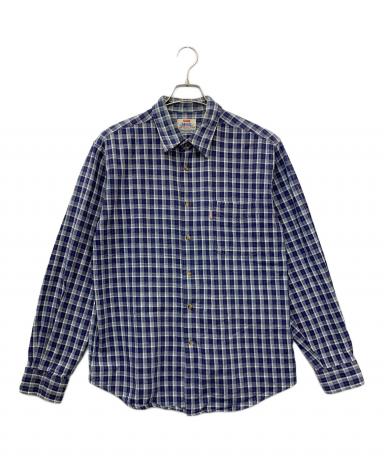 中古・古着通販】LEVI'S (リーバイス) 長袖シャツ ネイビー×レッド