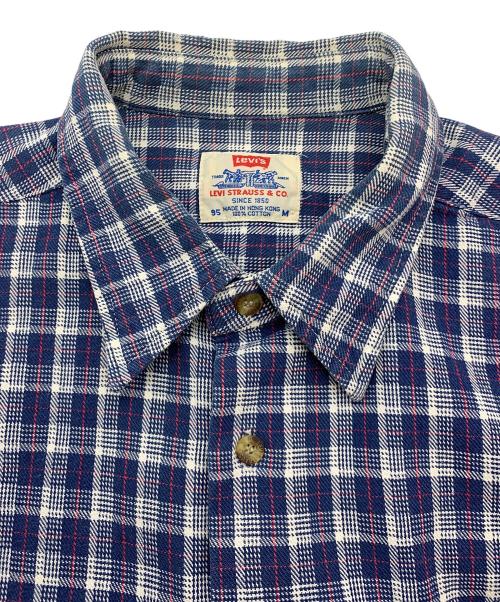 LEVI'S（リーバイス）LEVI'S (リーバイス) 長袖シャツ ネイビー×レッド サイズ:Ｍの古着・服飾アイテム