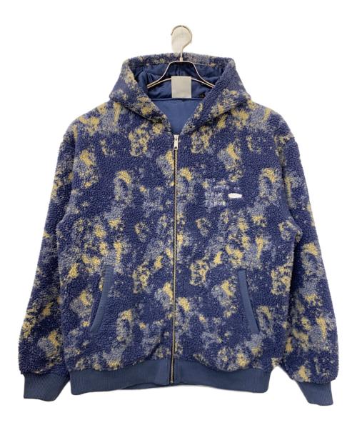 MARK GONZALES（マーク・ゴンザレス）MARK GONZALES (マーク・ゴンザレス) 刺繍ジャガードボアフードパーカー ネイビー サイズ:Lの古着・服飾アイテム