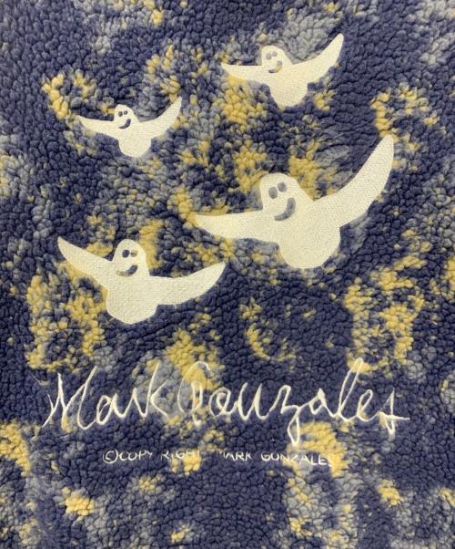 MARK GONZALES（マーク・ゴンザレス）MARK GONZALES (マーク・ゴンザレス) 刺繍ジャガードボアフードパーカー ネイビー サイズ:Lの古着・服飾アイテム