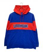 LFYTエルエフワイティー）の古着「CLASSIC LOGO HOODED RUGBY JERSEY」｜ブルー×レッド